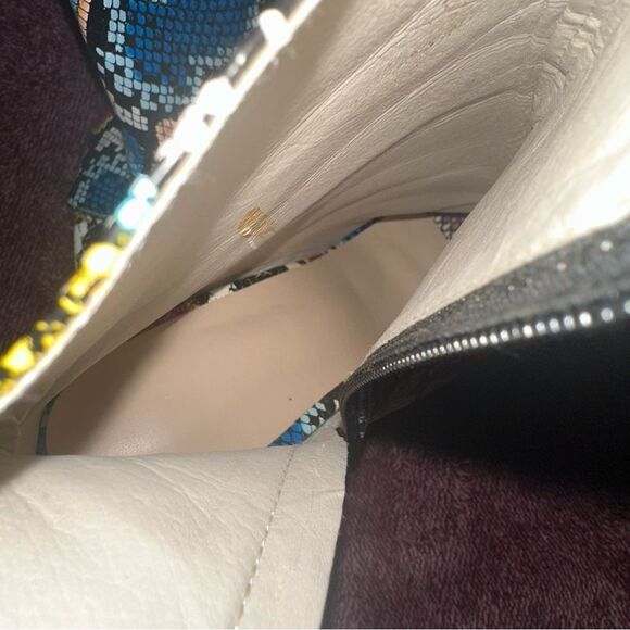 Multi-Color Snake Skin Open Toed Booties - Picture 4 of 5